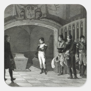 Adesivo Quadrado Napoleon que Meditating antes do túmulo