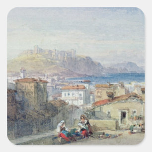 Adesivo Quadrado Nápoles, século XIX; watercolour;