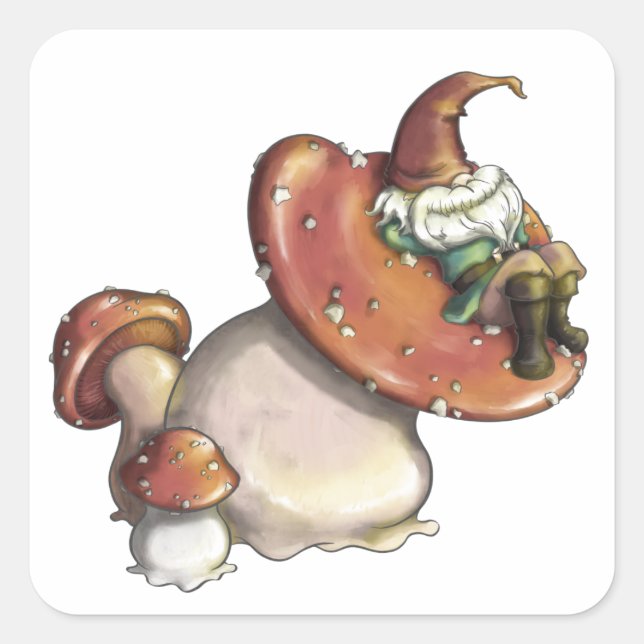 Adesivo Quadrado Napping Gnomo (Frente)