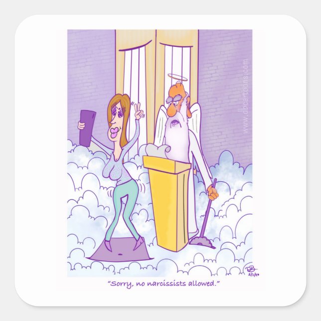 Adesivo Quadrado Narcissist Square Stickers (Frente)