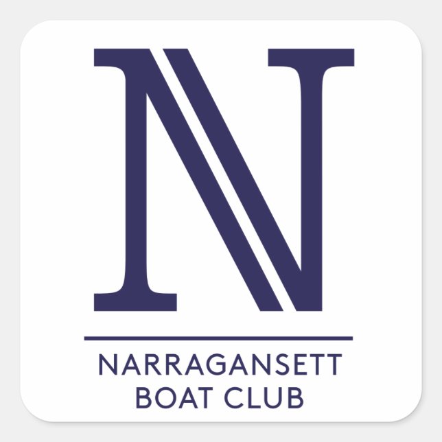 Adesivo Quadrado Narragansett Boat Club Glossy Square Sticker (Frente)