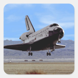Adesivo Quadrado NASA Space Shuttle Atlantis Landing Edwards AFB