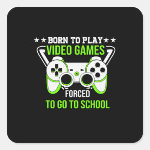 Adesivo Quadrado Nascer De Presente Para Jogar Videos games