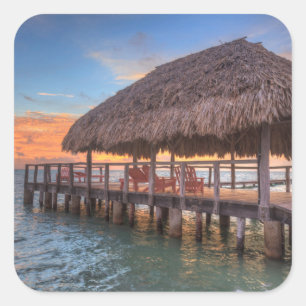 Adesivo Quadrado Nascer do sol do Dockside