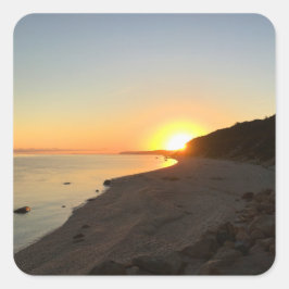 Adesivo Quadrado Nascer do Sol Sobre o Long Island Sound