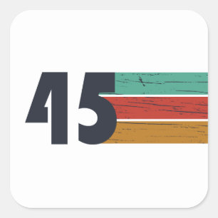 Adesivo Quadrado Nascer em 1945. presentes de 80 de aniversário