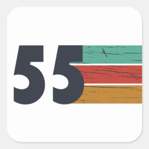 Adesivo Quadrado Nascer em presente de aniversário de 70 de 1955