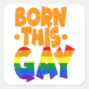 Adesivo Quadrado Nascer este Gay - LGBTQ