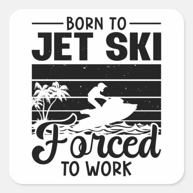 Adesivo Quadrado Nascer Jetski Para Jet Ski Forçado A Trabalhar Esq (Frente)