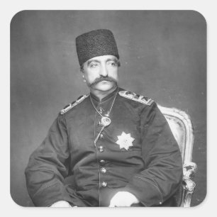 Adesivo Quadrado Naser al-Din Shah Qajar da Pérsia