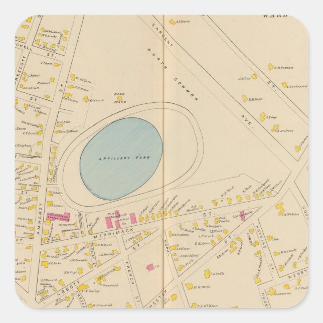 Adesivo Quadrado Nashua, Ward 12, 5 (Frente)