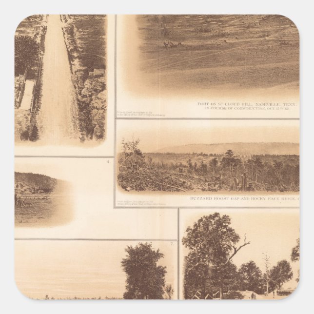 Adesivo Quadrado Nashville, Tenn (Frente)