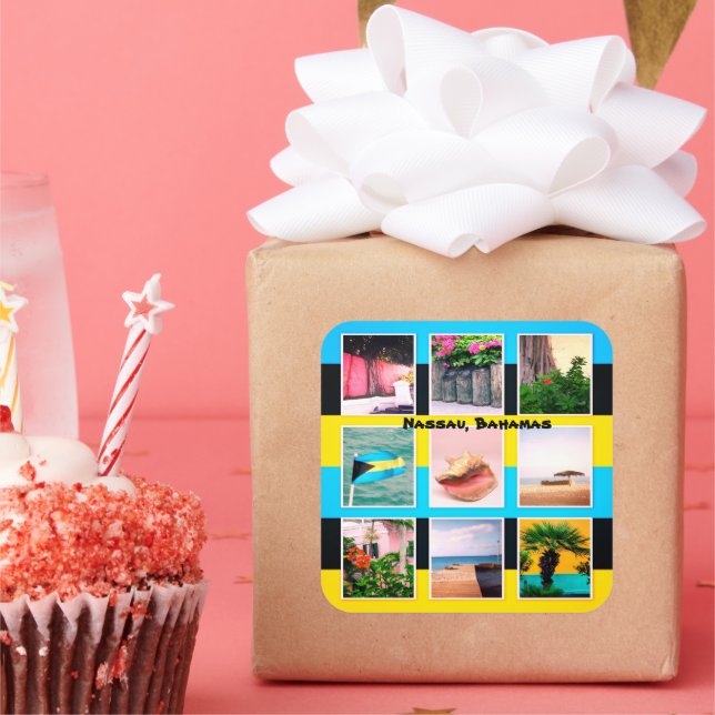 Adesivo Quadrado Nassau, Bahamas (Festa)