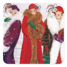 Natais vintages retrorreflectores da Art deco