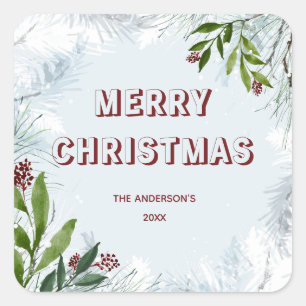 Adesivo Quadrado Natal