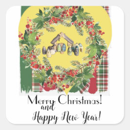 Adesivo Quadrado Natal!