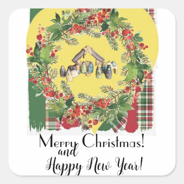 Adesivo Quadrado Natal! (Frente)