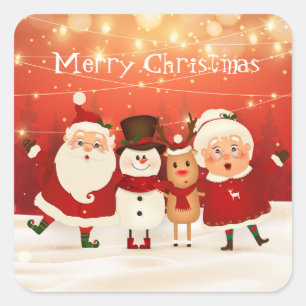 Adesivo Quadrado Natal