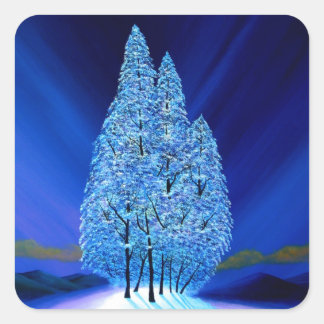 Adesivo Quadrado Natal Azul nº 7