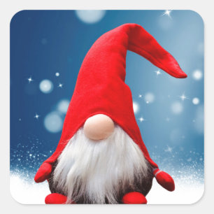 Adesivo Quadrado Natal Bonito Papai Noel Neve Estrelas