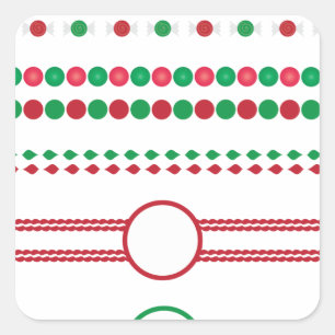 Adesivo Quadrado natal borda quadros feriados