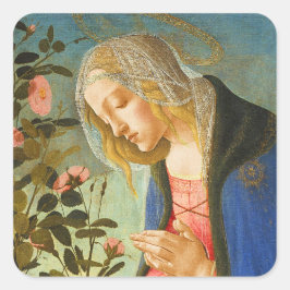 Adesivo Quadrado Natal Botticelli Madonna e Criança