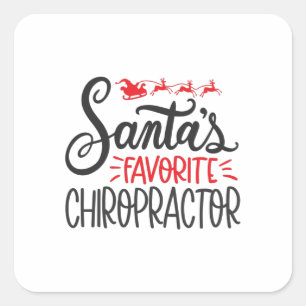 Adesivo Quadrado Natal Chiropractor Santas Favorito