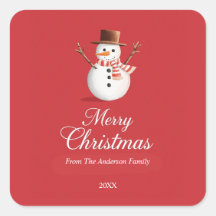 Natal clássico da família Red Snowman