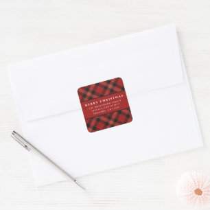 Adesivo Quadrado Natal Clássico Simples e Minimalista do Mérito Ver