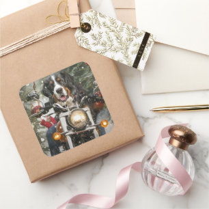 Adesivo Quadrado Natal da Grande Montanha Suíça