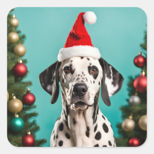 Adesivo Quadrado Natal Dalmático