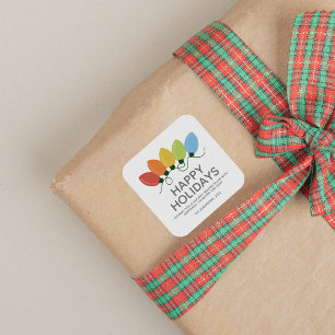 Adesivo Quadrado Natal das Luzes Gráficas Modernas