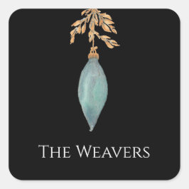 Adesivo Quadrado Natal de Turquoise Original Moderna