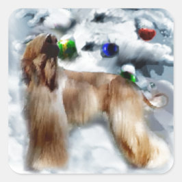 Adesivo Quadrado Natal do Caça Afegão