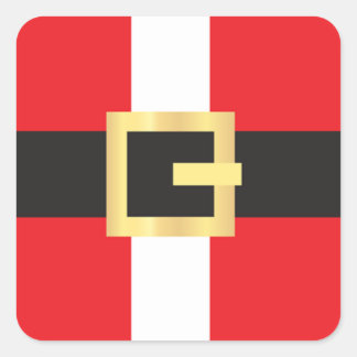 Adesivo Quadrado Natal do Cinturão de papais noeis