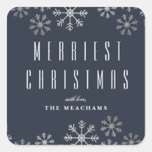 Natal do Floco de Neve de Prata Moderno