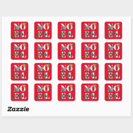 Adesivo Quadrado Natal do Sticker Noel