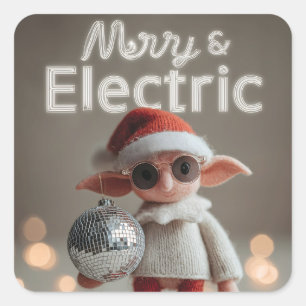 Adesivo Quadrado NATAL & ELÉTRICO: Boneca de Elfo de Natal Capricho