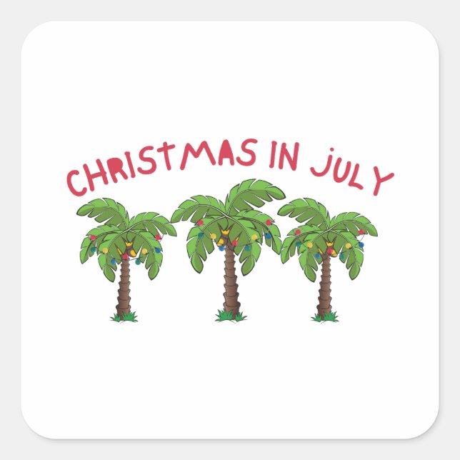 Adesivo Quadrado Natal Em Julho (Frente)