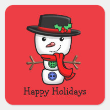 Natal Jolly Snowman Stickers