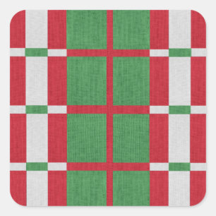 Adesivo Quadrado Natal listrado