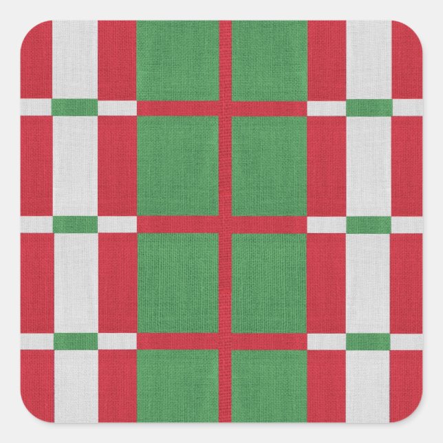 Adesivo Quadrado Natal listrado (Frente)