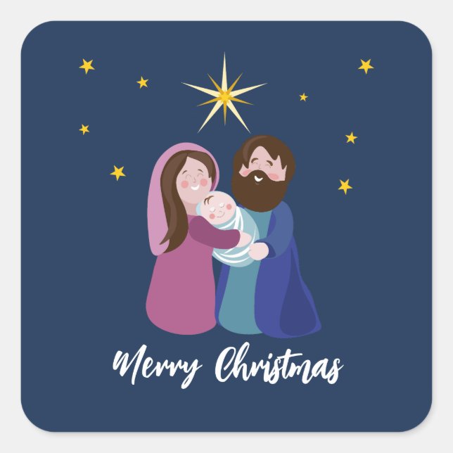 Adesivo Quadrado Natal Natividade (Frente)