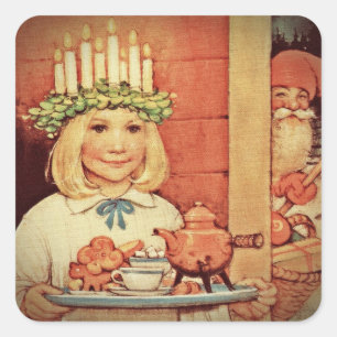 Adesivo Quadrado Natal Nisse e dia Karin de Lucia