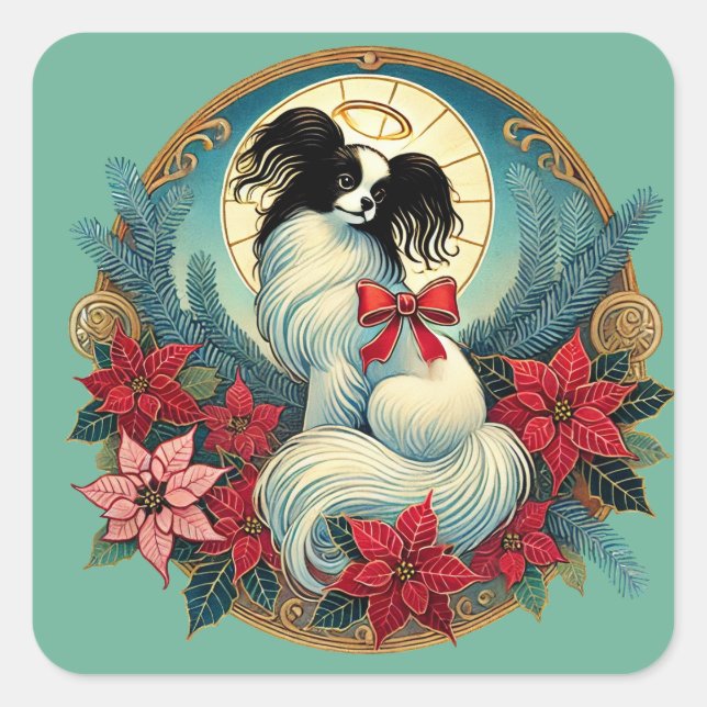 Adesivo Quadrado Natal Papillon (Frente)