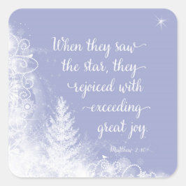 Adesivo Quadrado Natal - Quando Viram a Estrela