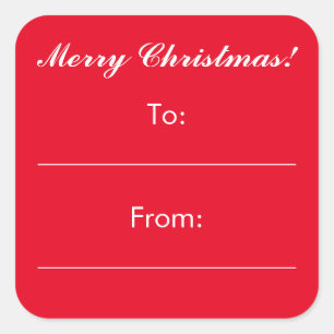 Adesivo Quadrado Natal vermelho feito sob encomenda a e das