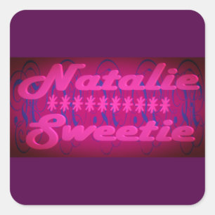 Adesivo Quadrado Natalie Docinho design profundo roxo