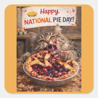 Adesivo Quadrado National Pie Day Stickers