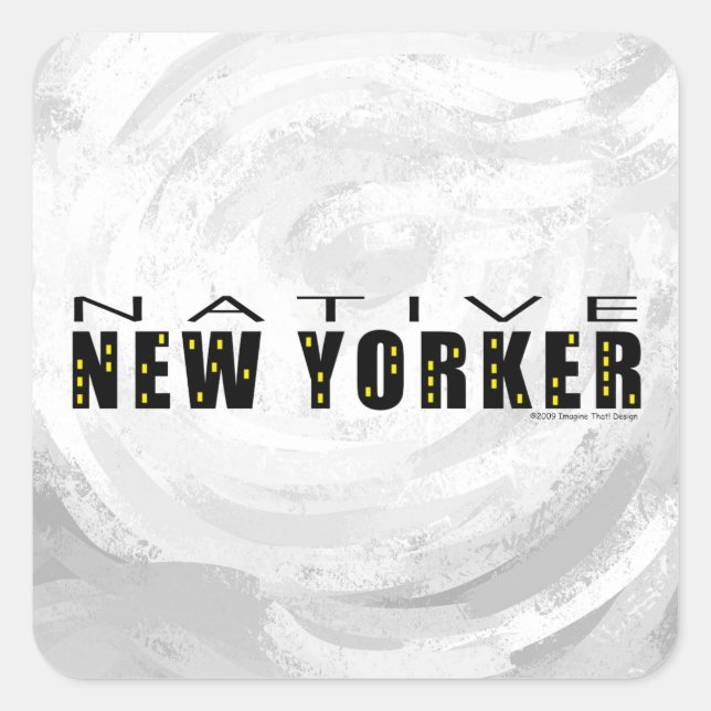 Adesivo Quadrado Native New Yorker black (Frente)